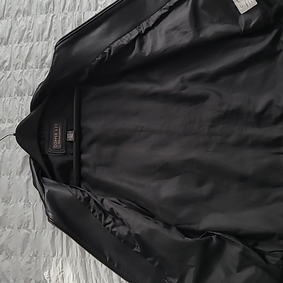 Girl's Black Copper Key Genuine Leather Jacket Size 14/16 - Picture 9 of 10